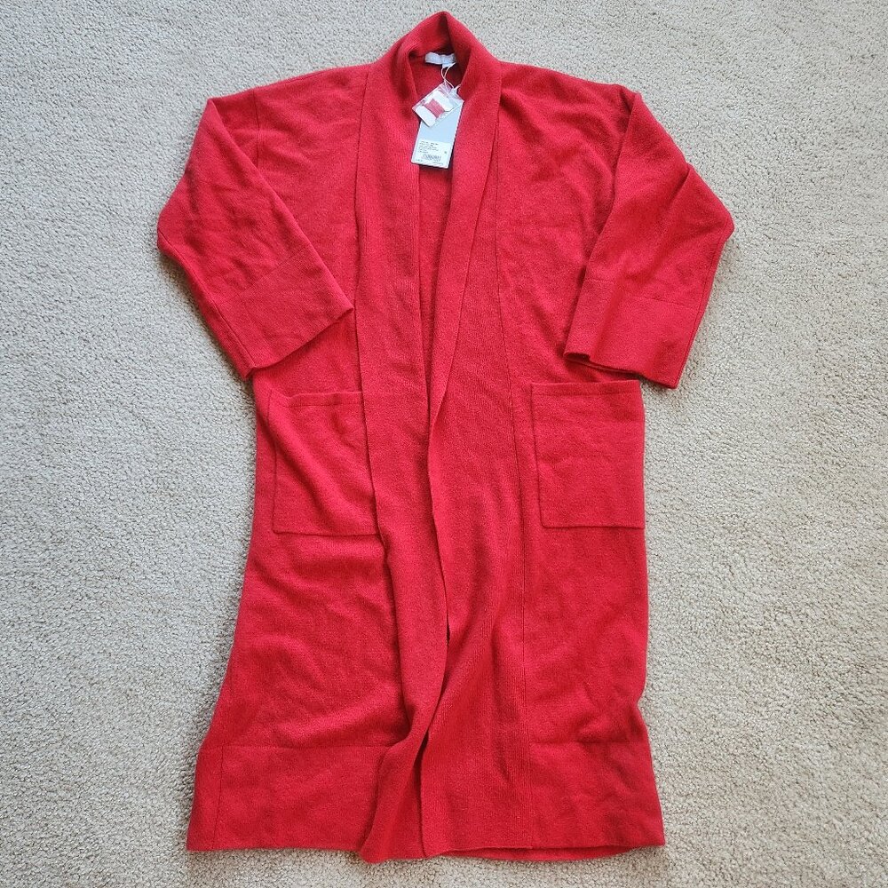 NWT Antonio Melani Cashmere Robe Cardigan *MISSING BELT*